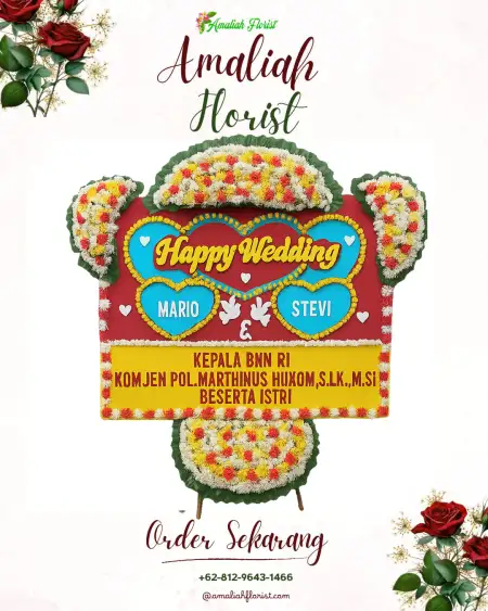 Papan Bunga Pernikahan Benuamelayu Laut